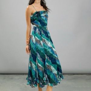 Anthropologie Ondine Ruffled Maxi Dress